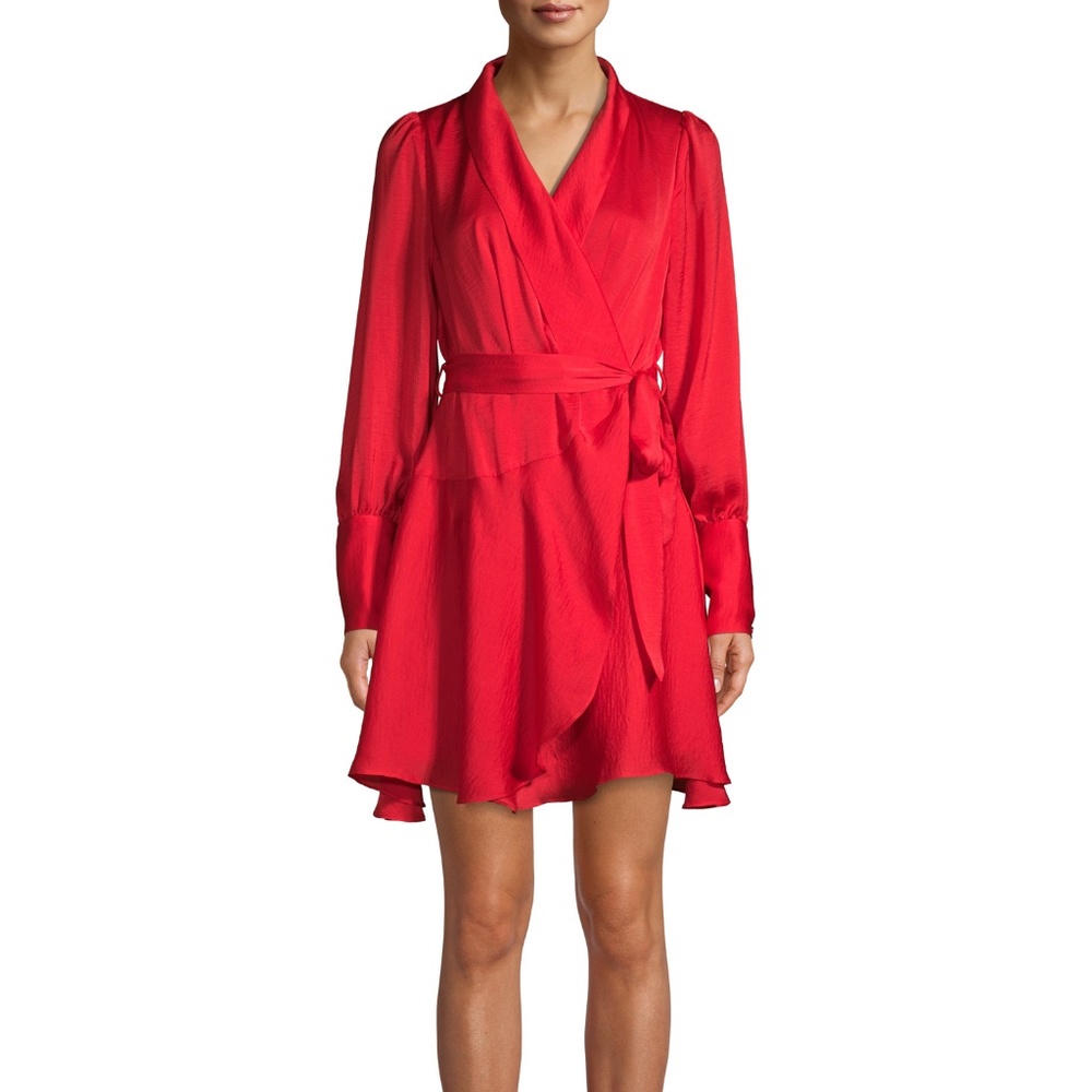 Adonia Satin Wrap Dress